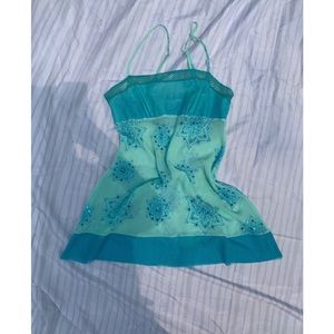 2000s Blue Victorias Secret Sequence Slip